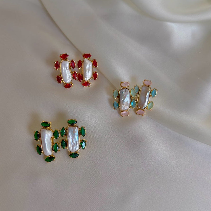 Kaaya Earrings - Green