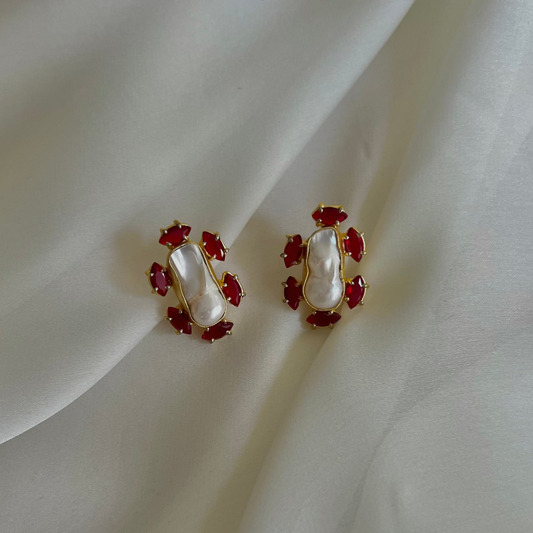 Kaaya Earrings - Red