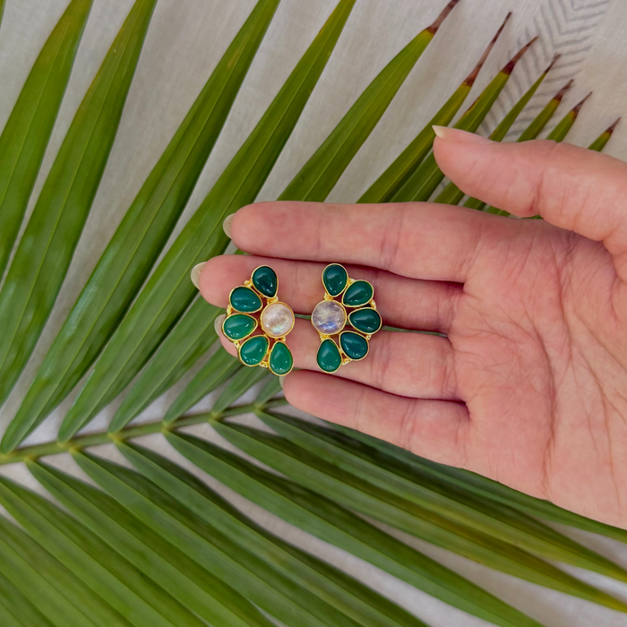 Jugni Earrings - Moonstone