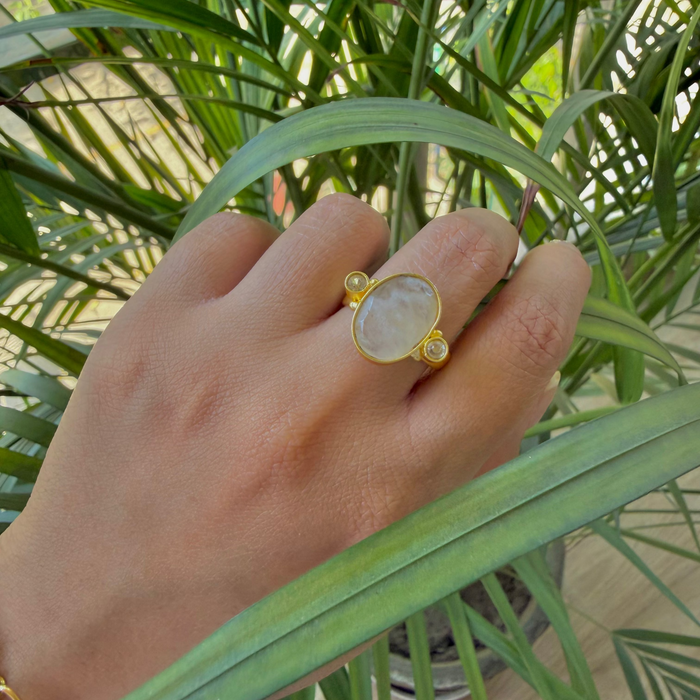 HIKARI ring - Flow (Moonstone)