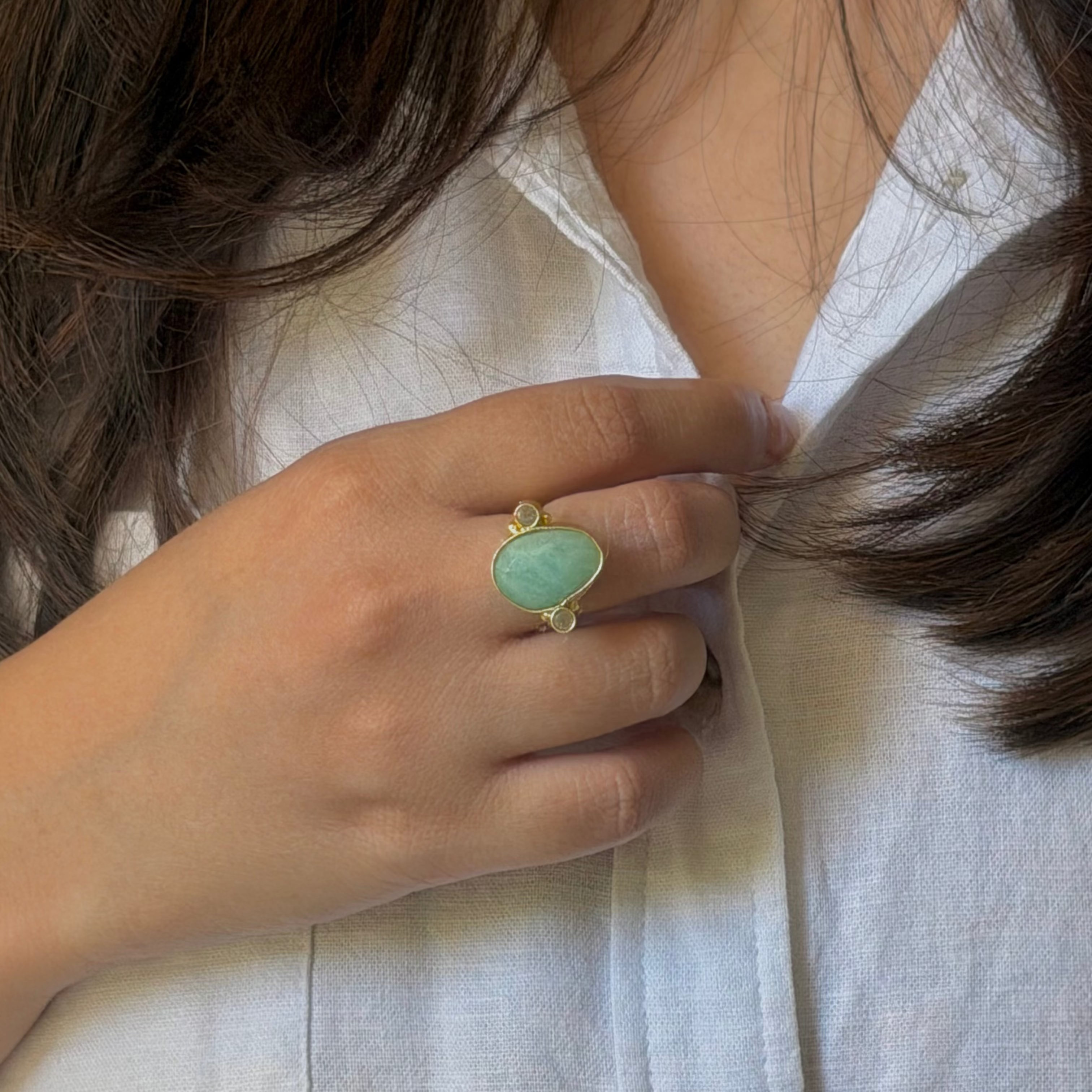HIKARI ring - Clarity (Amazonite)