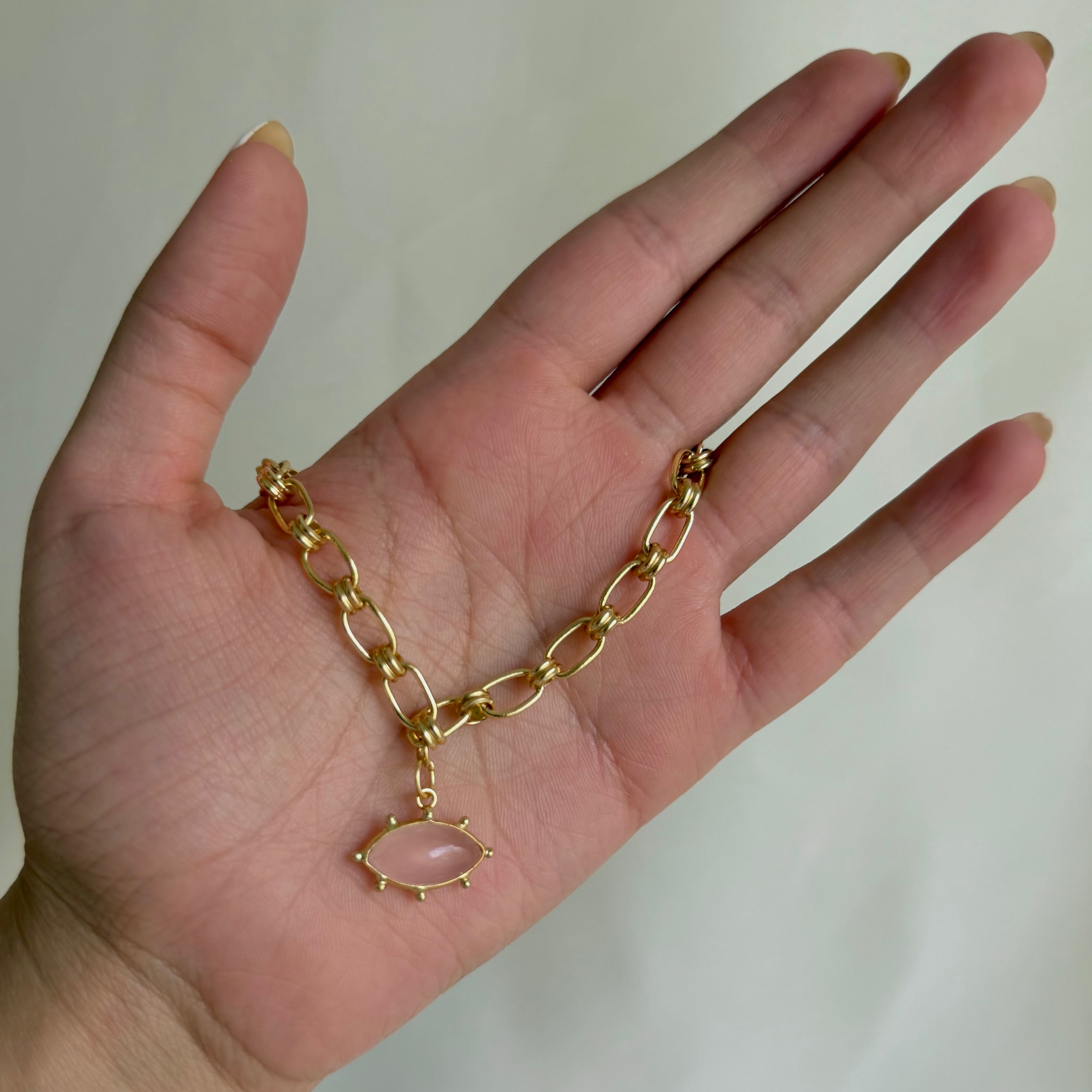 HIKARI Link bracelet - Rose Quartz