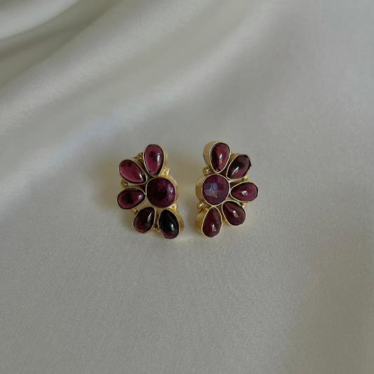 Jugni Earrings - Red Onyx
