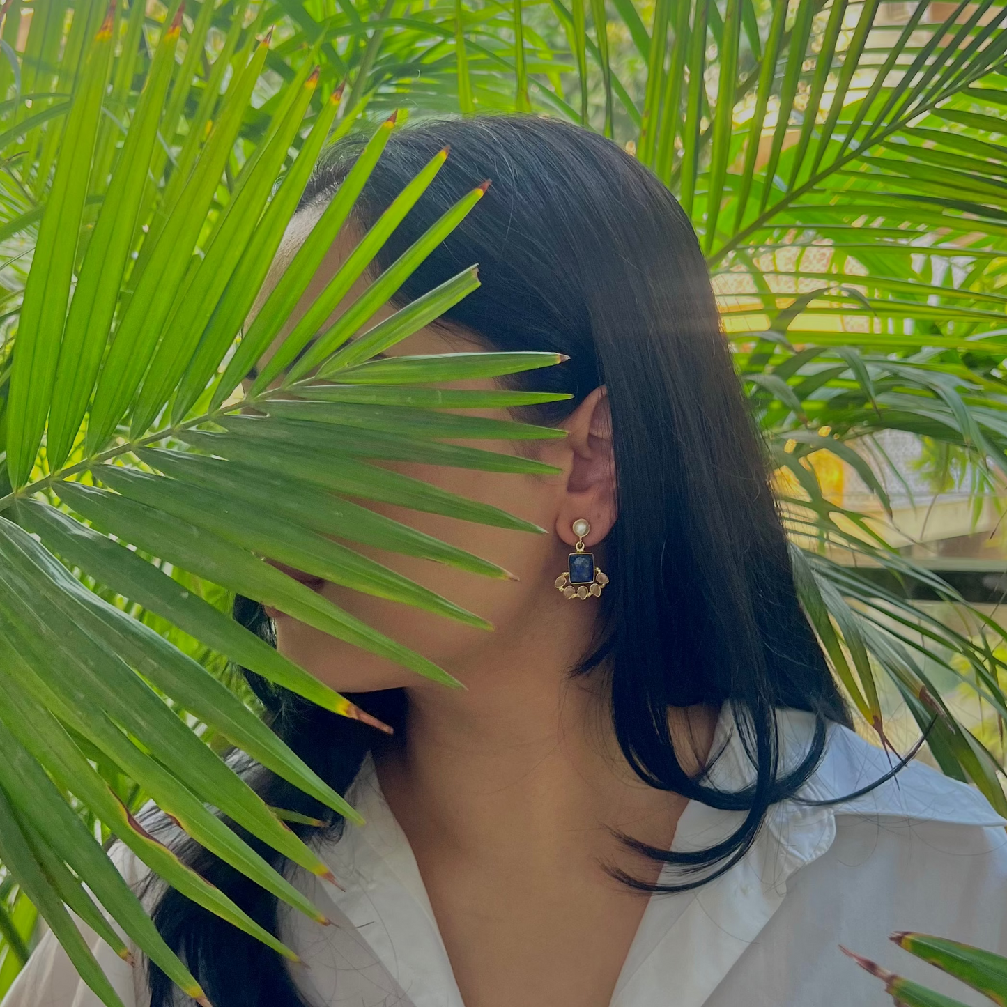 Ruhani Earrings - Lapis Lazuli & Rose Quartz