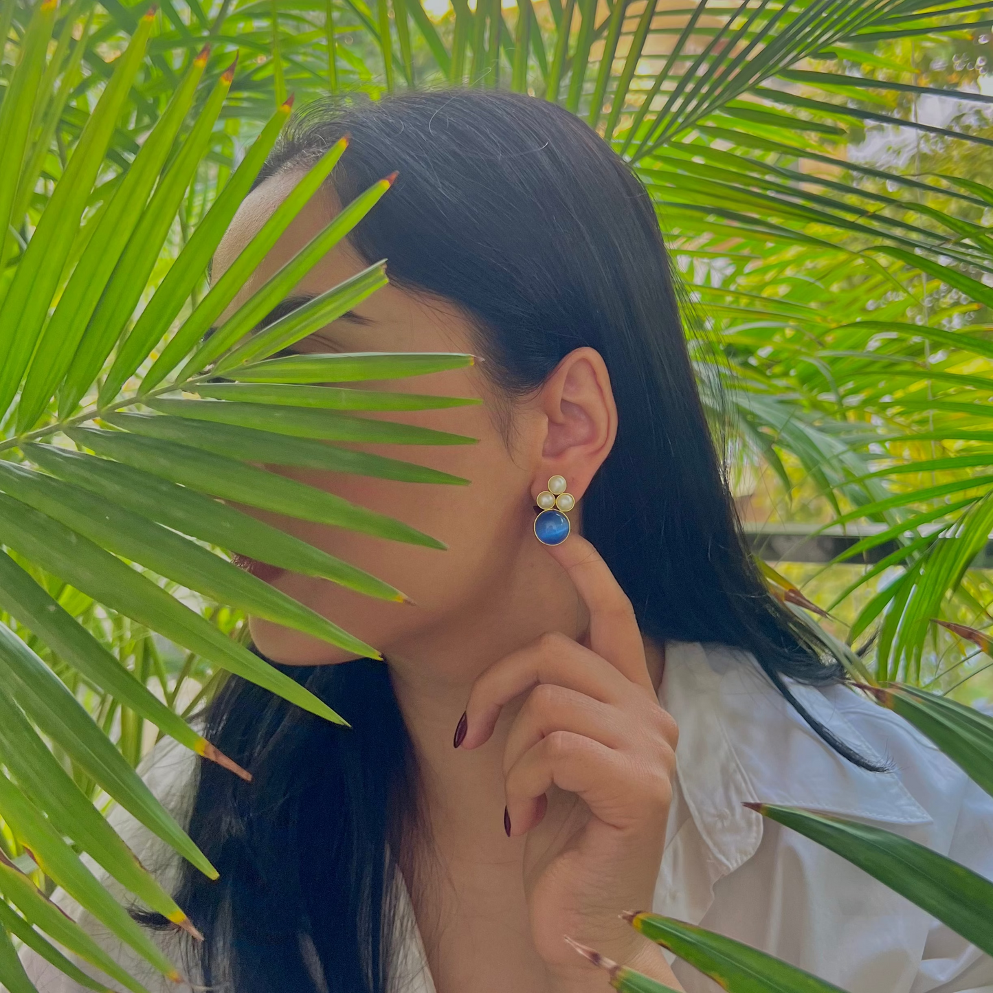 Meera Earrings - Blue